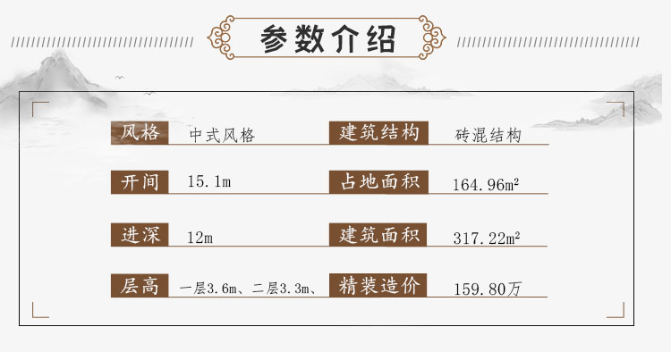 农村三层中式别墅可以领包入住C2001-新中式风格